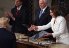 دعوای نانسی پلوسی و دونالد ترمپ در نطق سالانه کنگره